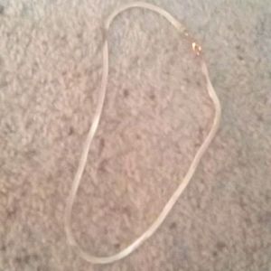 Yellow gold fishbone necklace